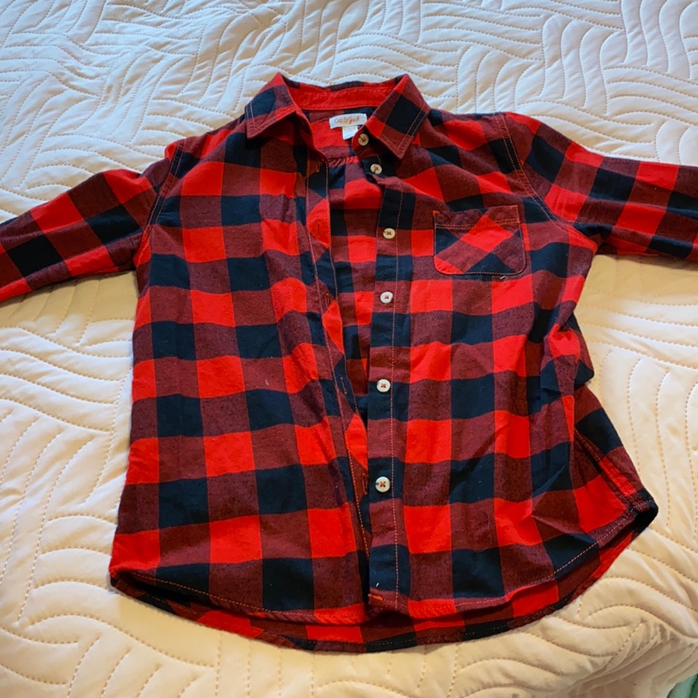 KIDS Red and Black checkered flannel